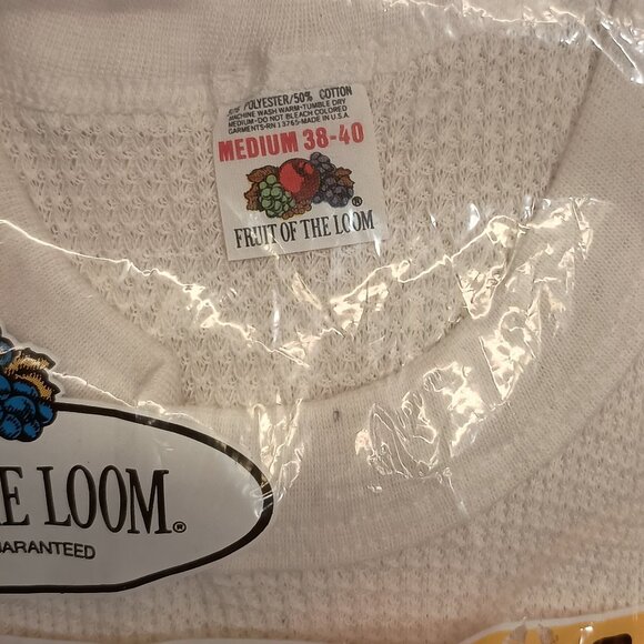 Vintage Fruit of the Loom Men's 1 Thermal  Shirt Size Medium 38-40 1983 New - Picture 2 of 8